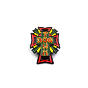 Dogtown Pin Enamel Cross Logo 1.25