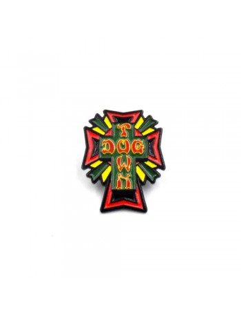 Dogtown Pin Enamel Cross Logo 1.25