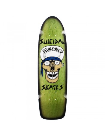 Suicidal Skates Punk Point Skull 8.375"X 30" Verde/Negro Fade
